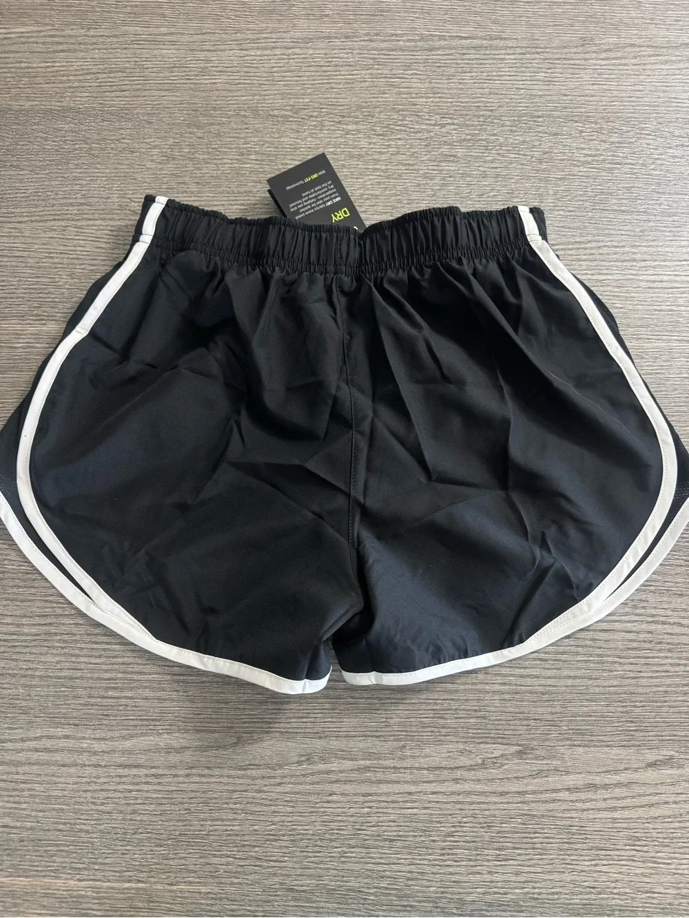 Nike Tempo Women's Running Shorts Size S Black White Trim Dry-Fit Brief Lined